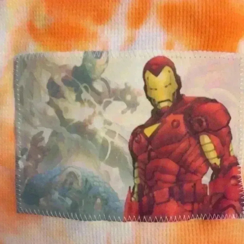New! GAP Iron Man waffle tie dyed Shirt Boys M